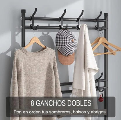 Organizador de zapatos 4 niveles con perchero® SOLO QUEDAN 10 UNIDADES DISPONIBLES | ¡DATE PRISA!